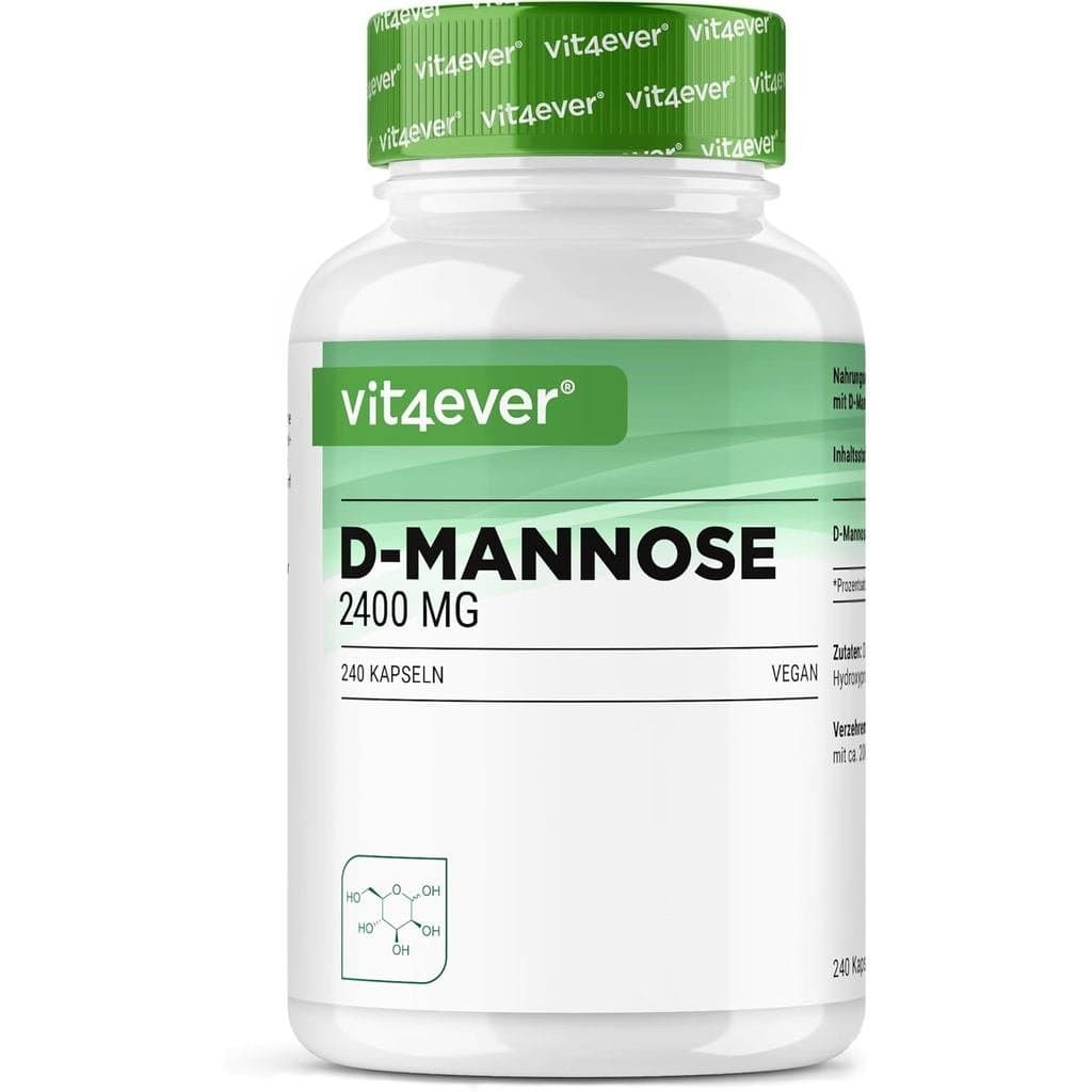 vit4ever D-Mannose – 240 cápsulas – 2400 mg de D-Mannose por dia.