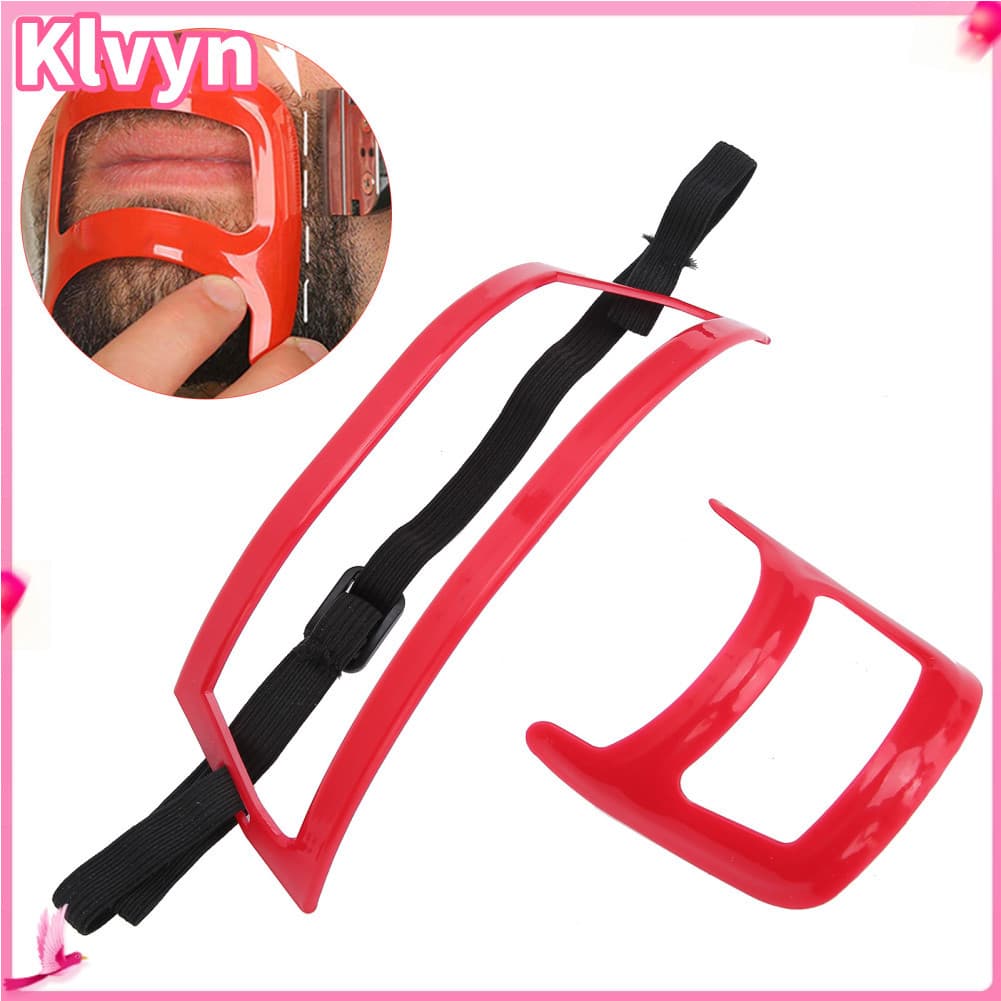Klvyn-br ferramenta de alinhamento de barba, modelo de modelagem, decote, conjunto de barbear, cavanhaque e corte de