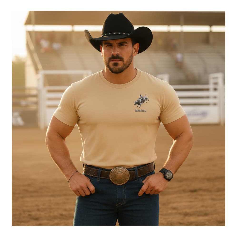 Camiseta Masculina Barretão Rodeio Country Cowboy Bruto Agro