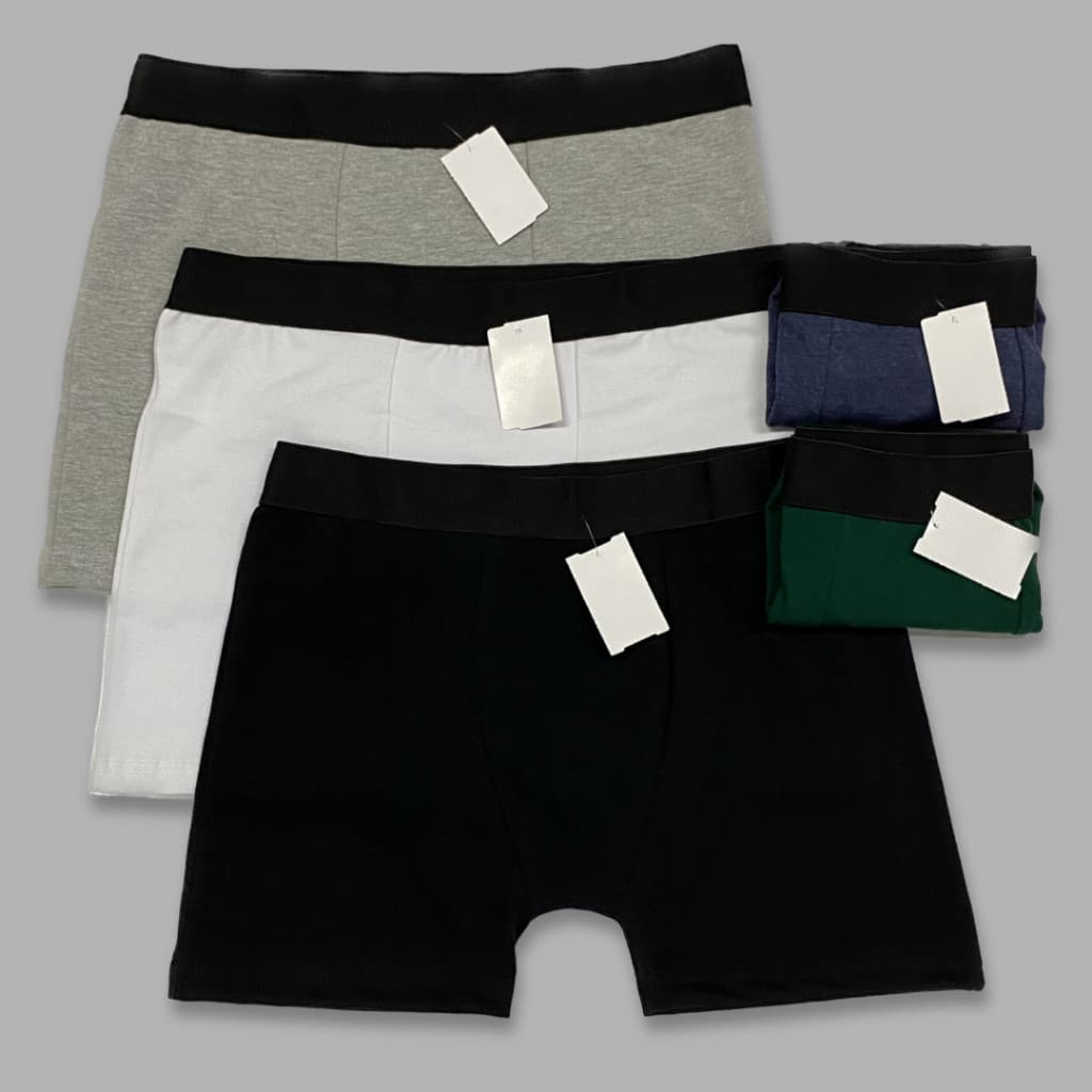 Kit 3 Cuecas Boxer Adulto Algodão Cotton Confortável Antialérgico Premium Lisa