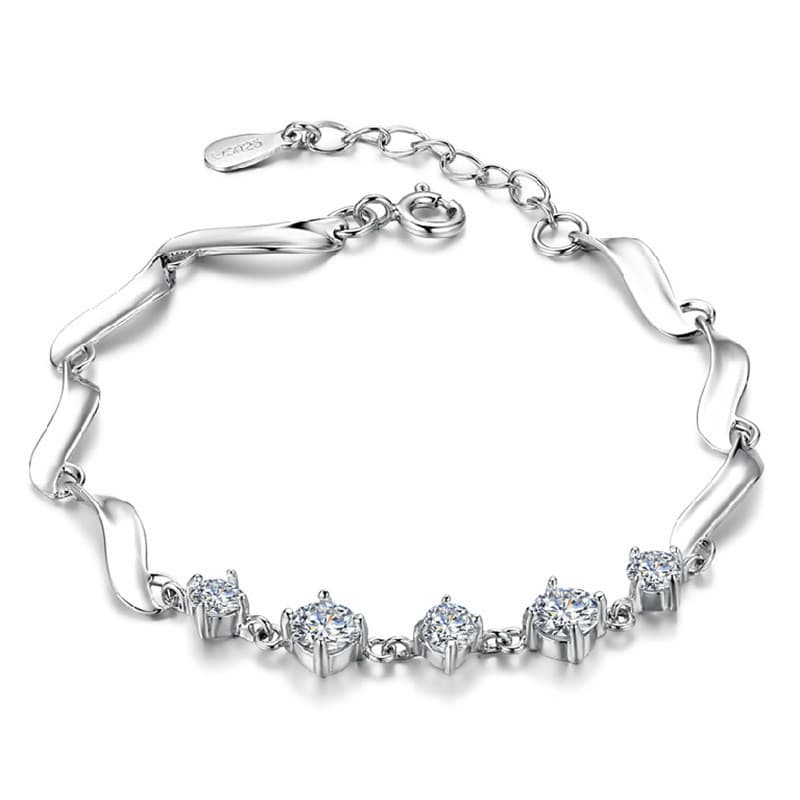 PULSEIRA MY EK ROMÂNTICA PRATA S925 E PEDRAS EM ZIRCÔNIAS