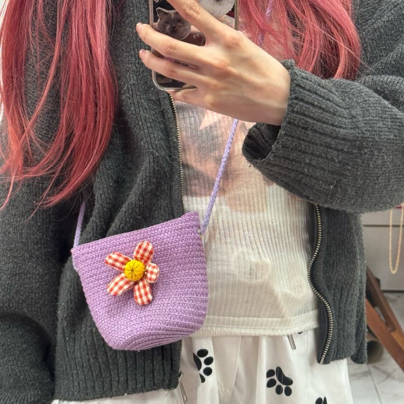 Bolsa infantil de palha moda praia verão / menina Moda  praia  Leve De Alta Qualidade Para Crianças