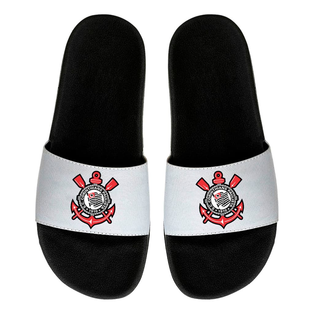 Chinelo Slide Time Corinthians Timao Personalizado Unissex