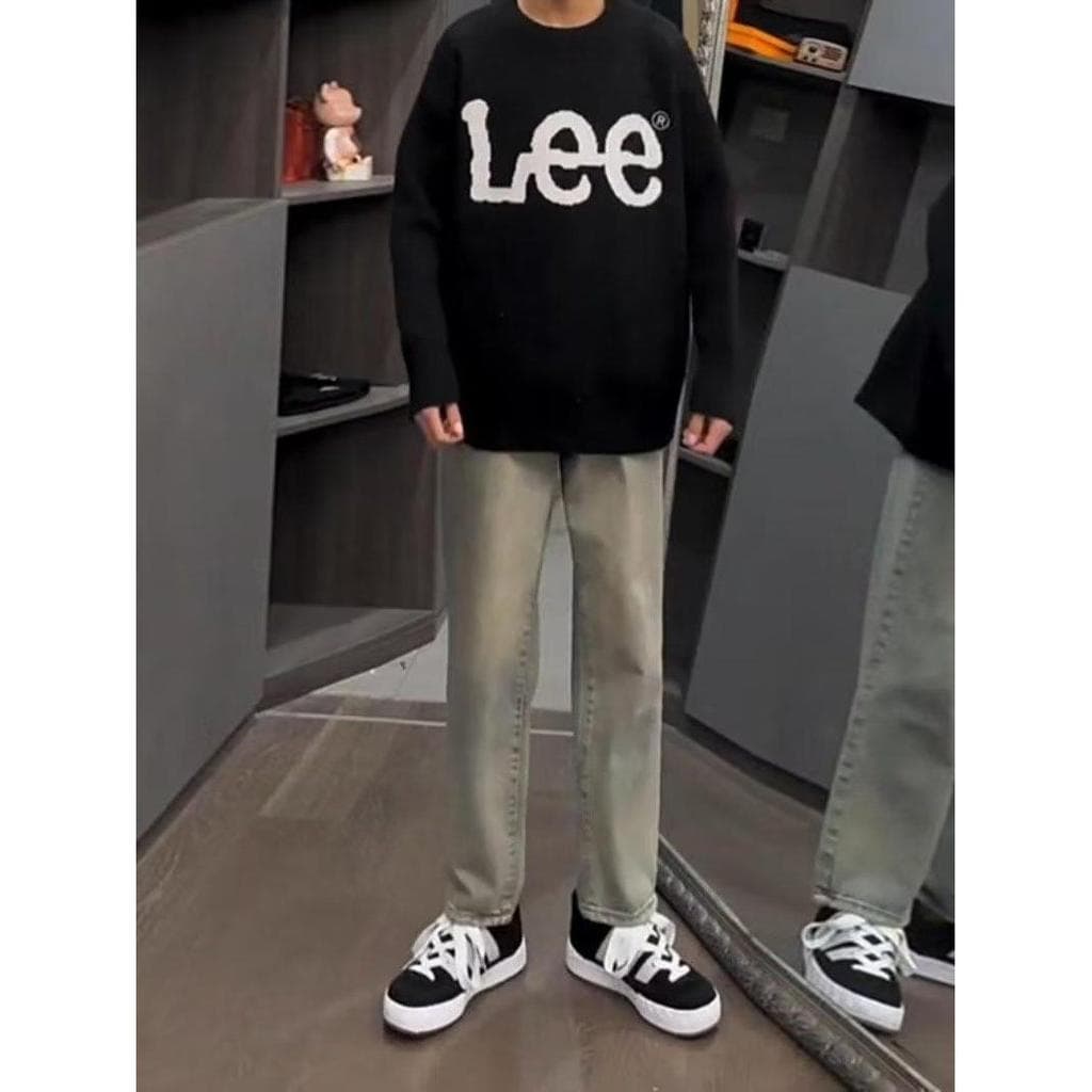 Americano Retro amarelo lama tingido lavado angustiado Jeans masculino All-Match Casual mais magro olhar tornozelo-perna