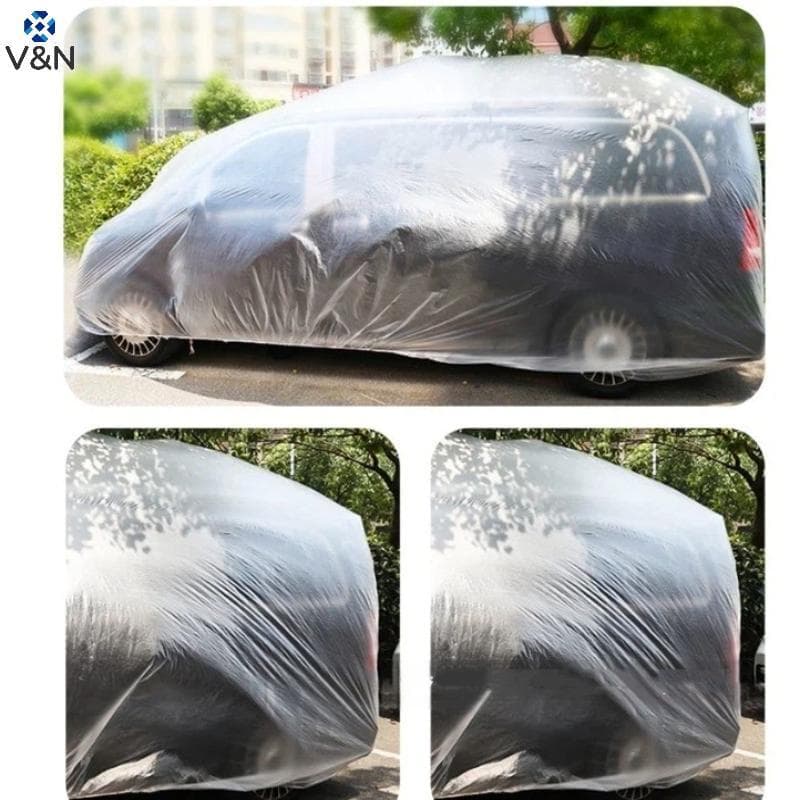 (V & N) Capa Transparente Descartável Para Carro-Protetor De Poeira À Prova D'água PE Universal , Proteção Corpo Automát