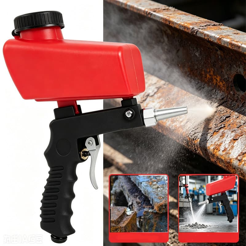 90 Psi 600 ml Pistola Jato de Areia Jateamento Pneumática Portátil Lorben
