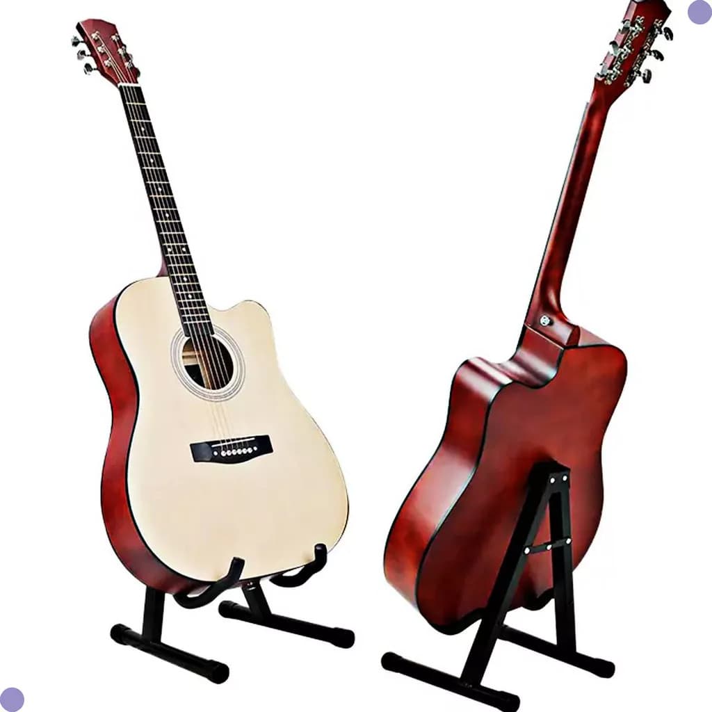 UM Suporte De Chão Para Guitarra Baixo Violão Dobrável