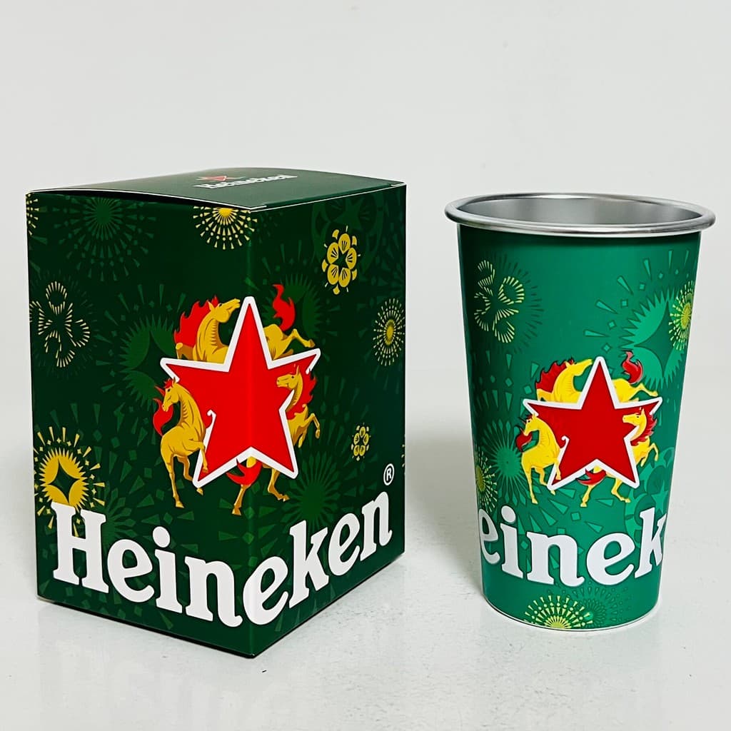 Xili caneca de cerveja ano do cavalo 2026 coleção de mercadorias caneca de alumínio caneca de pôquer calendário de mesa