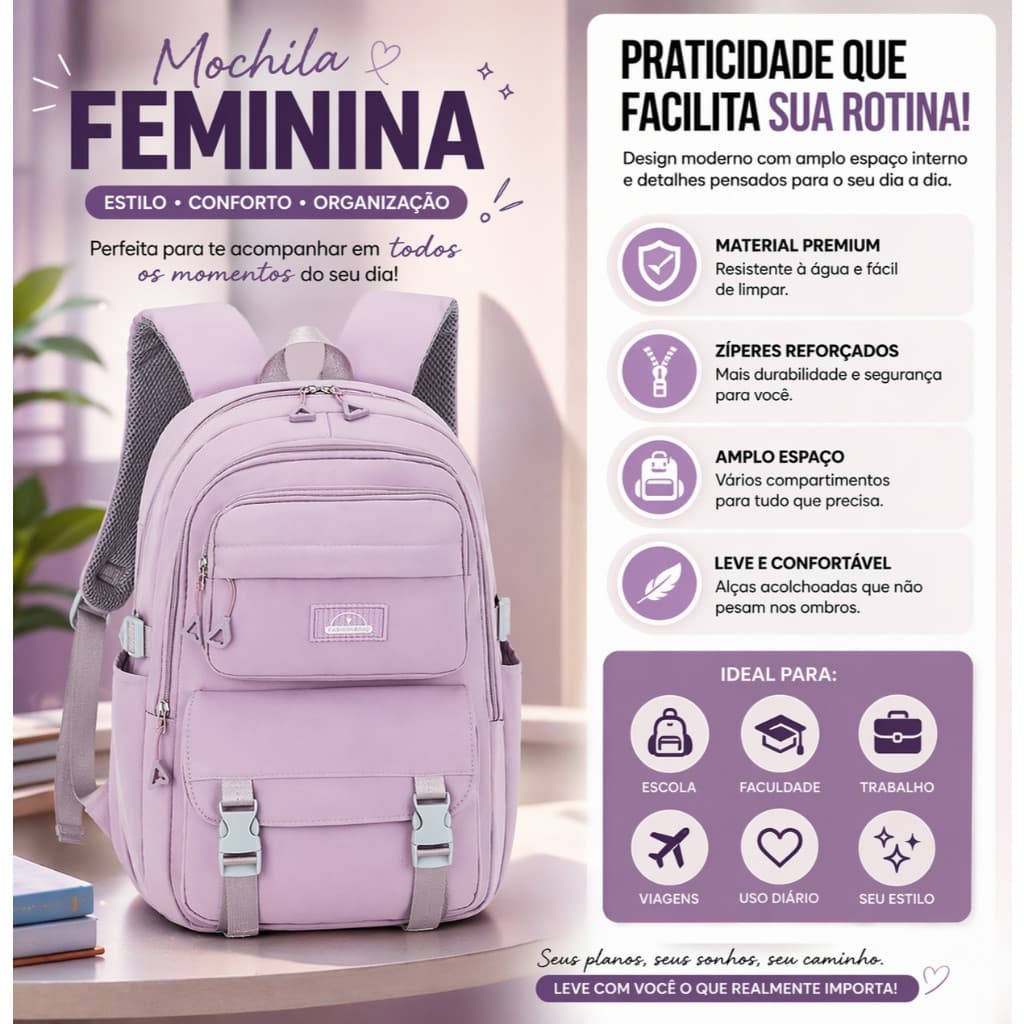 Bolsa Mochila Para Estudantes Do Ensino Médio De Alta Capacidade Japonesa E Coreana Meninas