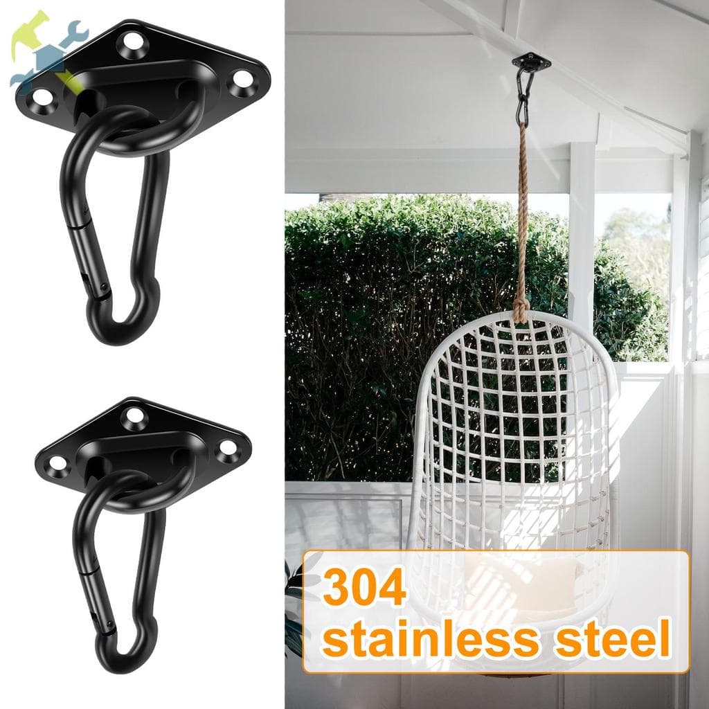 2 Pçs Ganchos De Rede Pendurado Kit 304 Aço Inoxidável Teto Sun Sombra Vela Conjunto De Ferragem SHOPTKC8263