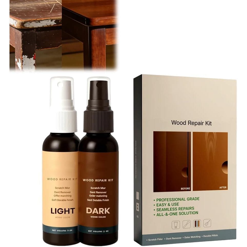 Reparo Profissional de Arranhões em Pisos de Madeira, Kit de Reparação de Madeira, Reparação de Móveis de Madeira, Resta