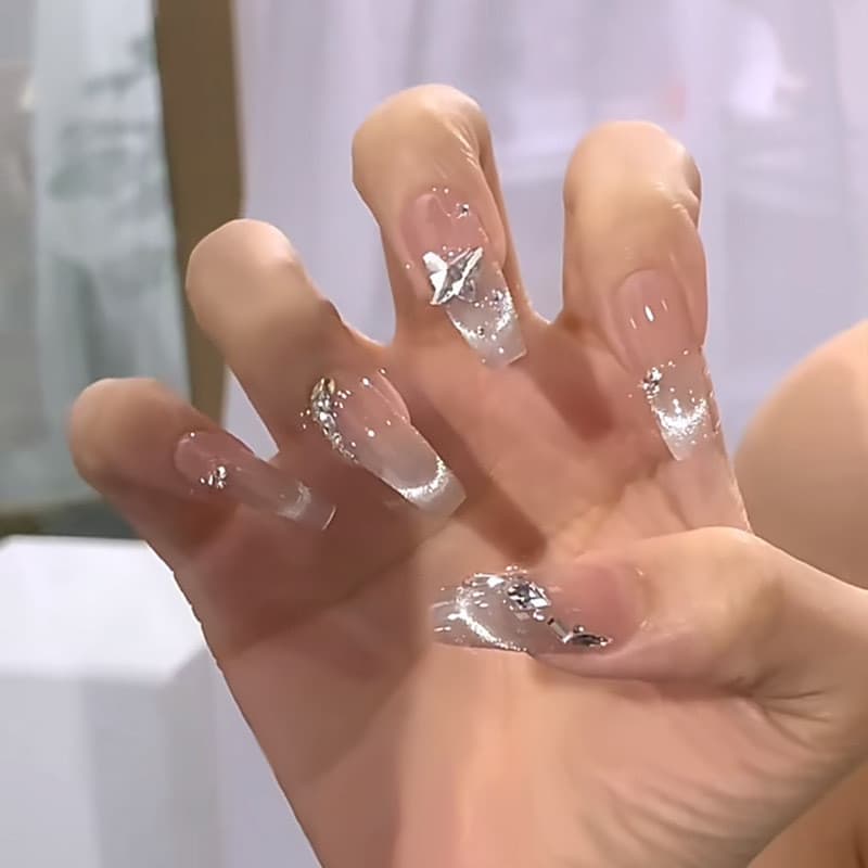 Manicure usando unhas estilo desejo puro unhas falsas avançado clareamento adesivos de unhas artesanais manicure adesivo