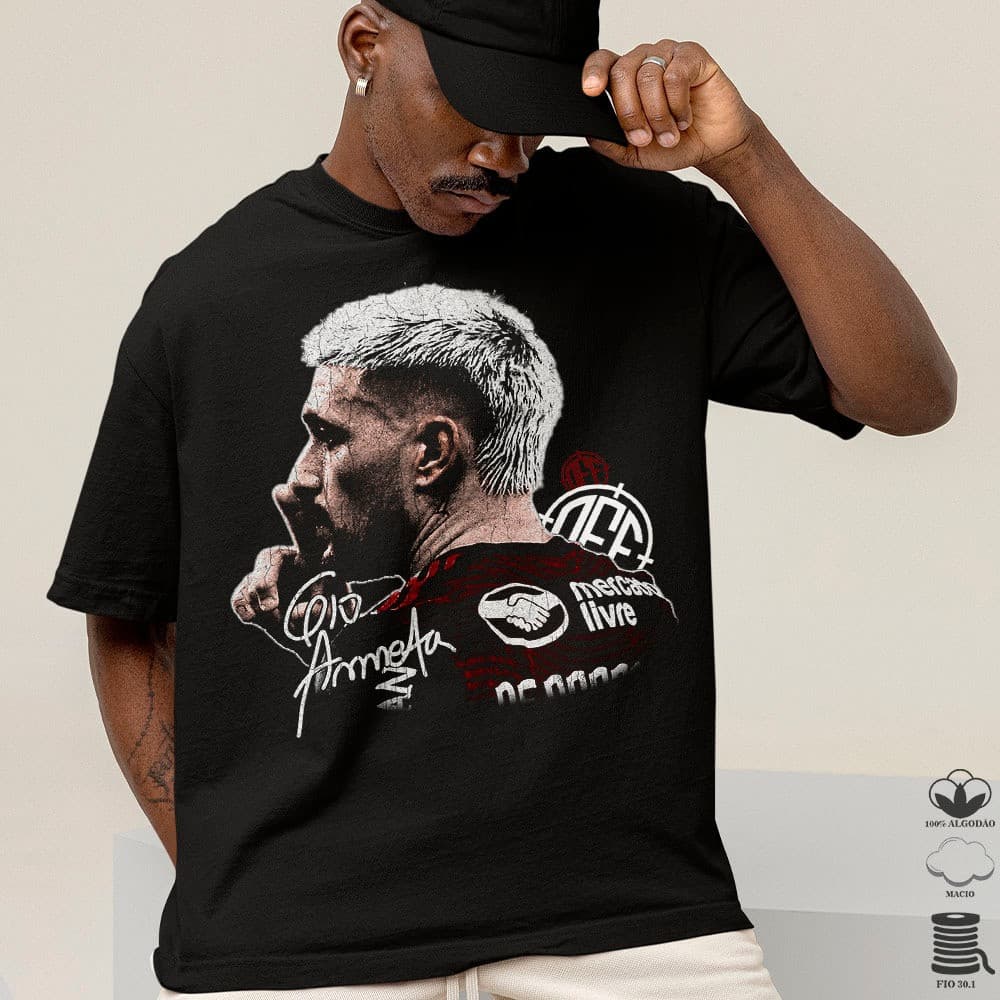 Camiseta De Arrascaeta 10 Comemoração Silencio Camisa Estampada Blusa Jogador 100% Algodão Envio Rápido K N STORE