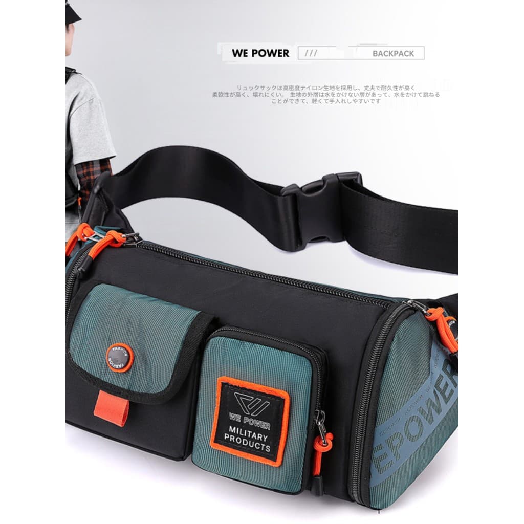Novo masculino Casual funcional à prova dwaterproof água saco de peito moda na moda bolsa de ombro mensageiro bolsa masc