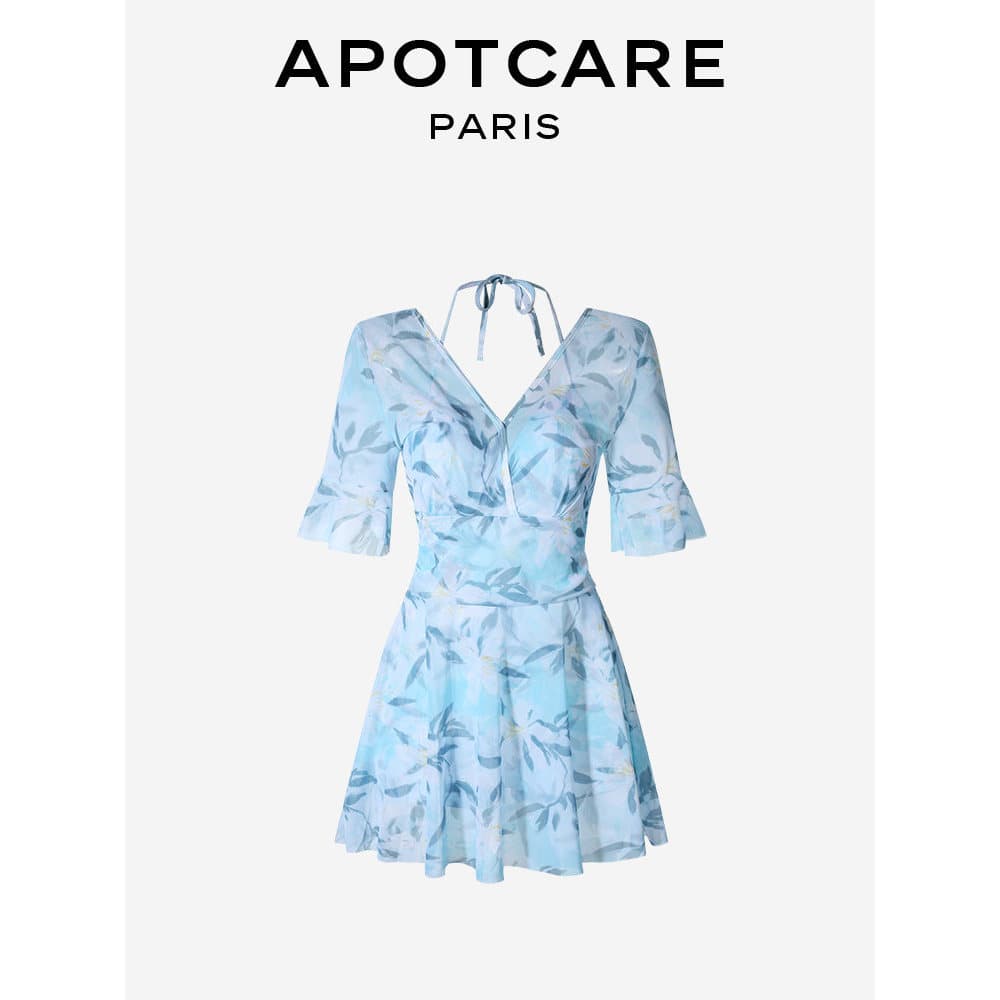 França APOTCARE 2025 novo estilo versão coreana maiô de uma peça Boxer conservador capa barriga mais magro olhar de mang