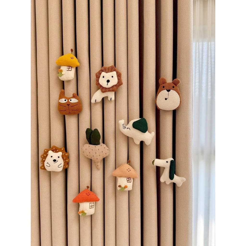 Cortina enfeite pequena jóias decoração bonito tecido dos desenhos animados Animal boneca quarto das crianças sala de es