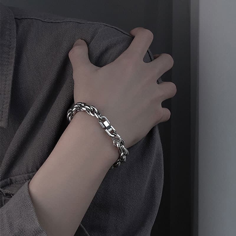 pulseira masculina pulseira Pulseira masculina nicho Design na moda Retro estilo legal único simples europeu am