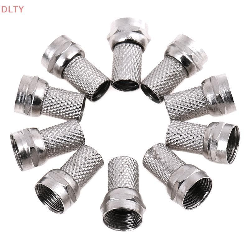 DL 10 Unidades Conector Satélite TV Parafuso Aéreo Torção Para Cabo coaxial RG6 TY