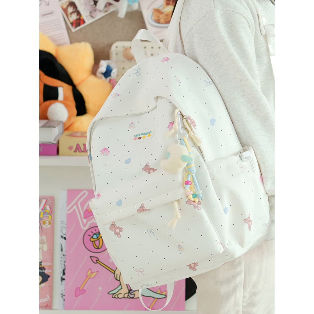 Estilo Preppy impresso pequena estrela mochila feminina pequeno fresco estilo japonês mochila à prova dwaterproof água e