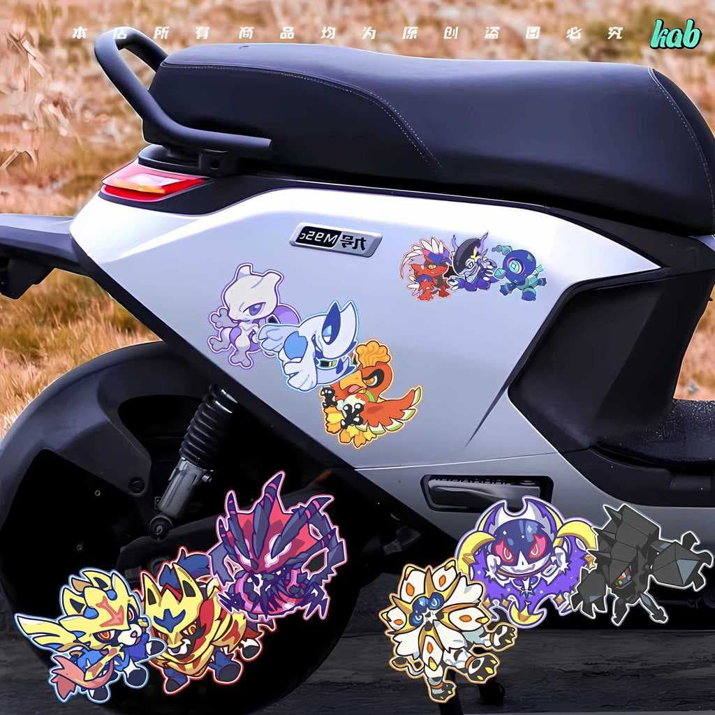 Citysoul adesivo de carro corpo pára-choques tira longa Pokémon bloco de carro arranhões veículo elétrico motocicleta ad