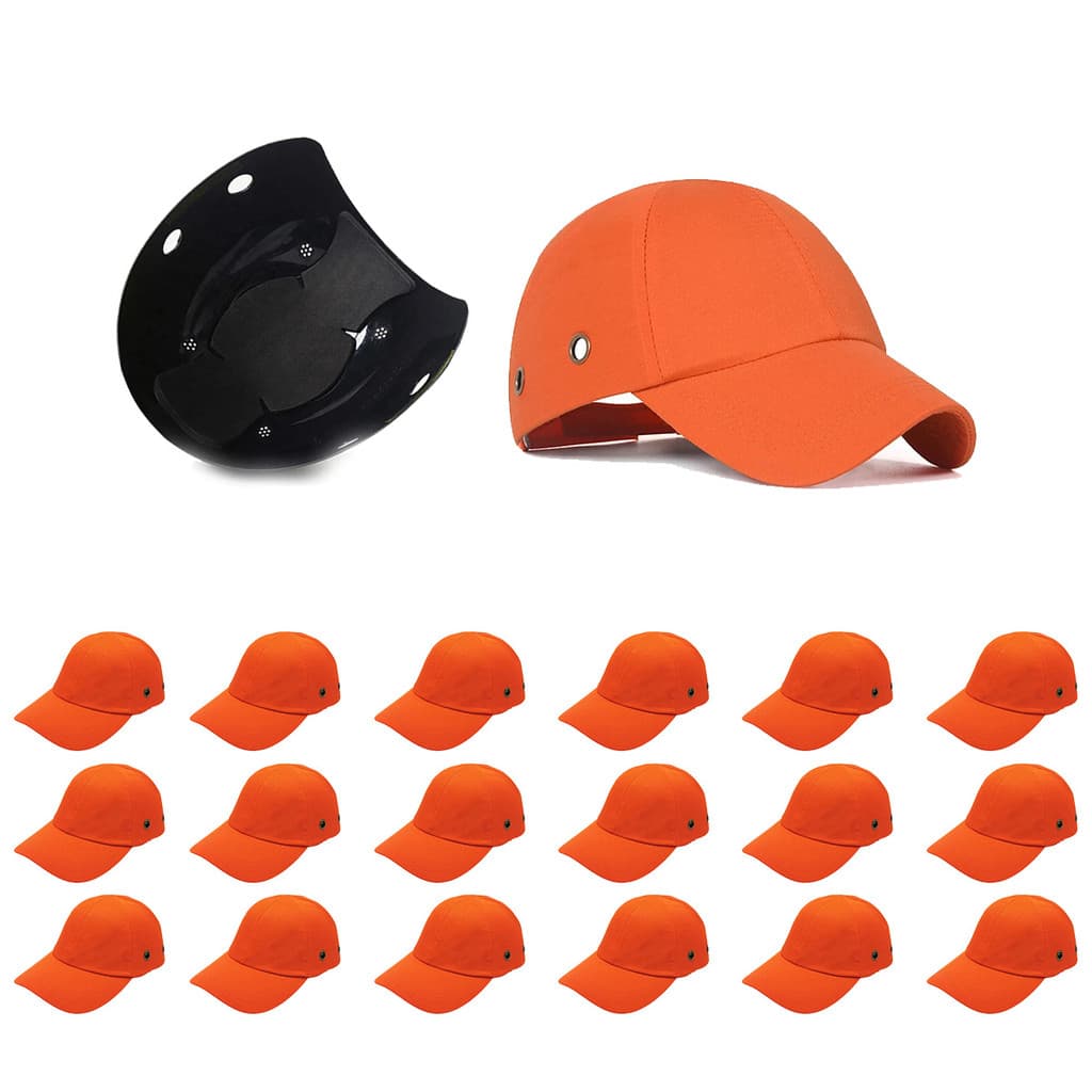 Bone com Capacete EPI Kit 18 Uni Obra Segurança do Trabalho Casquete Reparo Construçao Oficina Proteçao Resistente