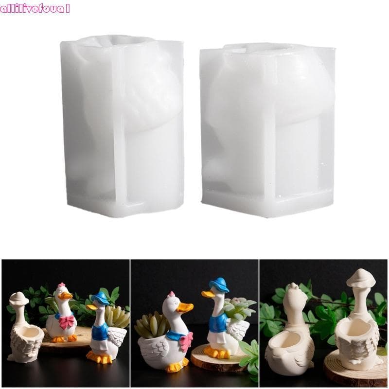 allilivefoua1 Molde Silicone Para Plantador Pato Adequado Entusiastas, Artesanato Joias E Muito