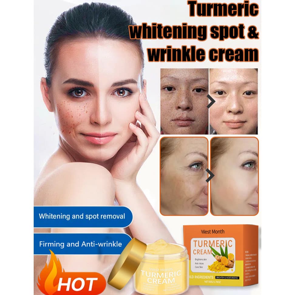 【Cuidados Diários】[Deep Hydration] WEST MONTH Creme Hidratante para Rosto/Cúrcuma/Hidratação Facial
