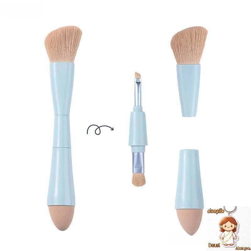 Travel Portable Multitasker Beauty Tools Maquiagem Pincéis Destacáveis Conjunto De Em