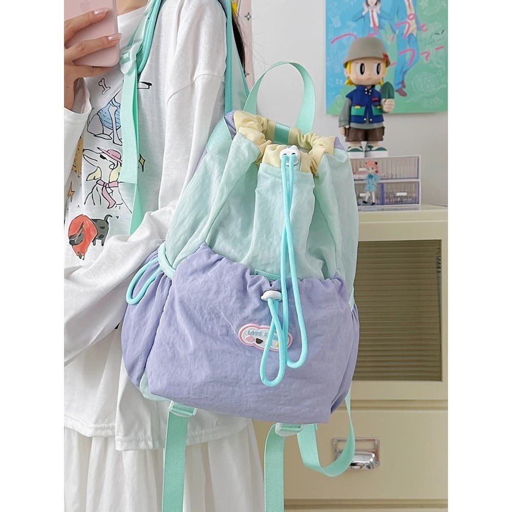 Lazer mochila feminina de alto valor viagem cordão pequena mochila leve esportes ao ar livre montanhismo saco estudante