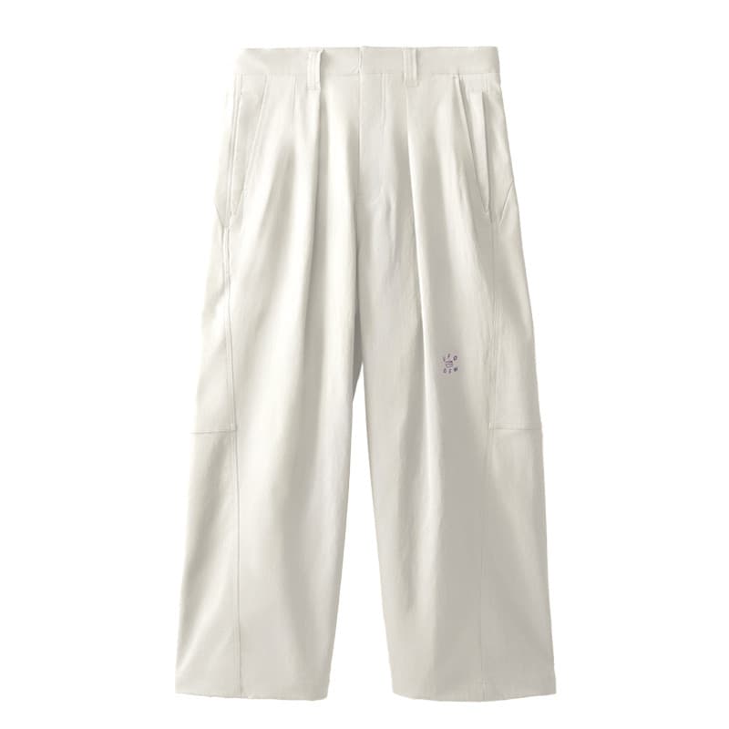 OFFWINTER Space Series CHINO Calças casuais de pernas largas Calças casuais bordadas retas soltas à prova d'água