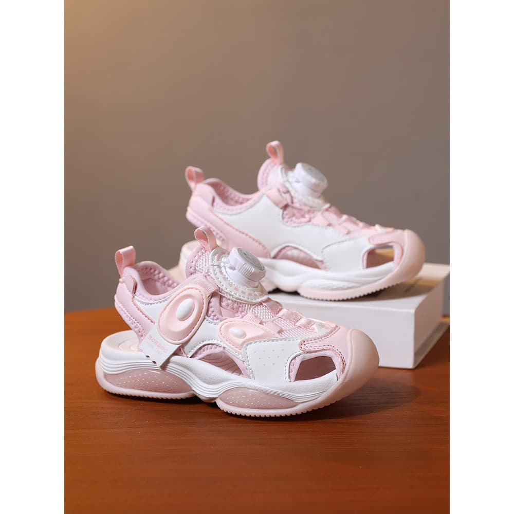Babudou meninas sandálias esportivas Anti-colisão Baotou 2026 verão novo estilo meninas sapatos infantis de sola macia m