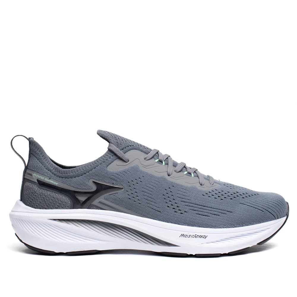 Tênis Masculino Mizuno Sunrise Wave Mesh Cinza Escuro/Verde