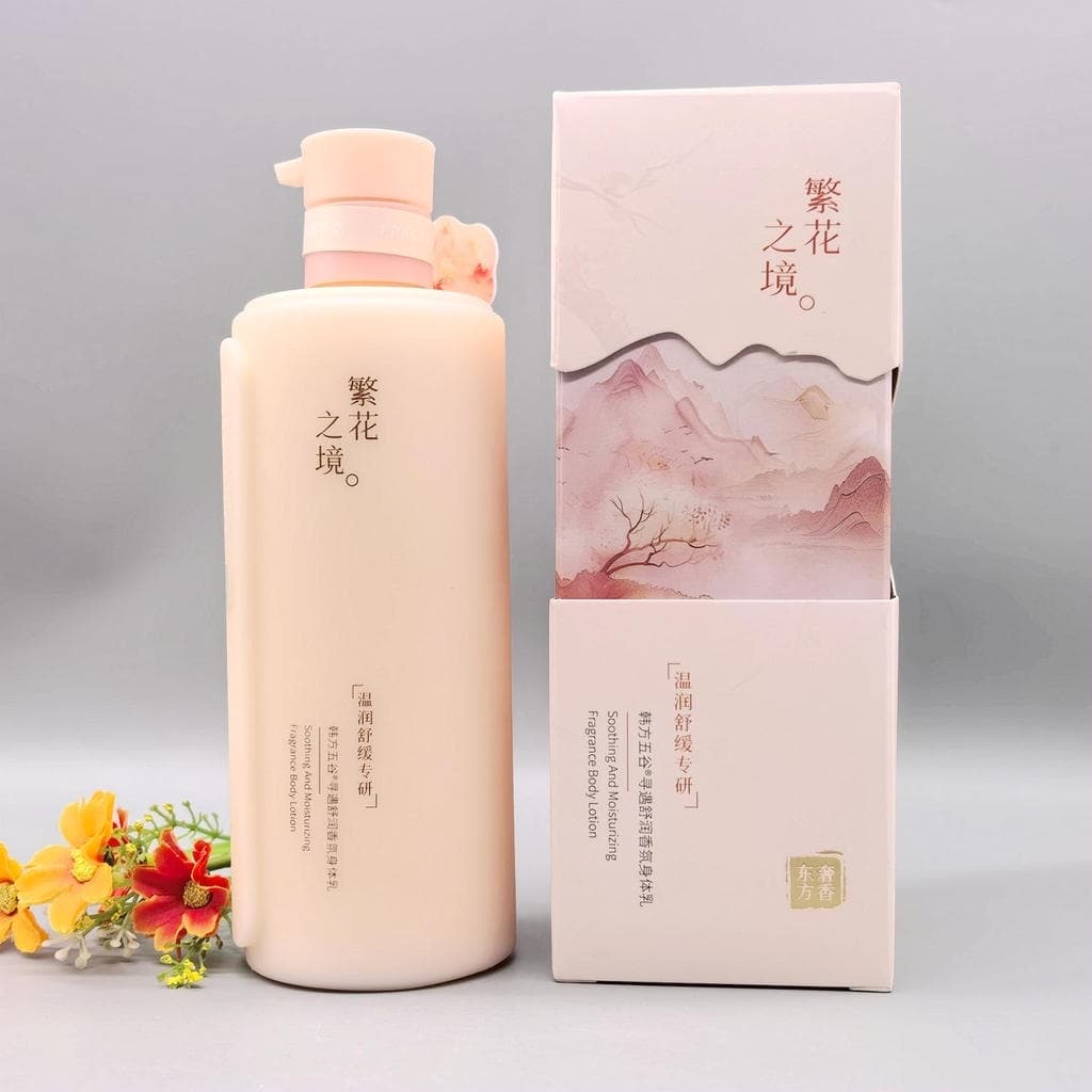 Prescrição coreana encontra fragrância calmante loção corporal flor Realm loção corporal manteiga de karité quente calma