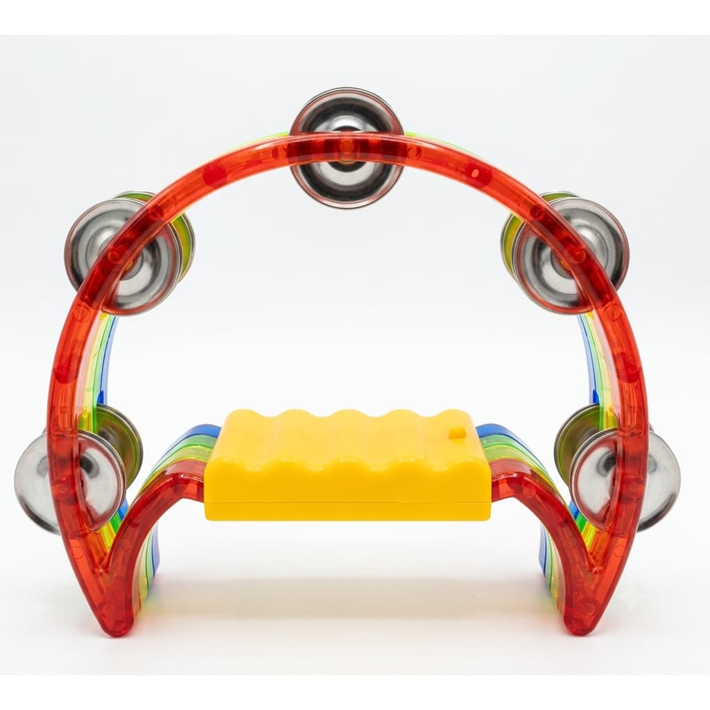 Pandeiro Infantil com Luz Brinquedo Musical Educativo Colorido para Crianças +3 Anos
