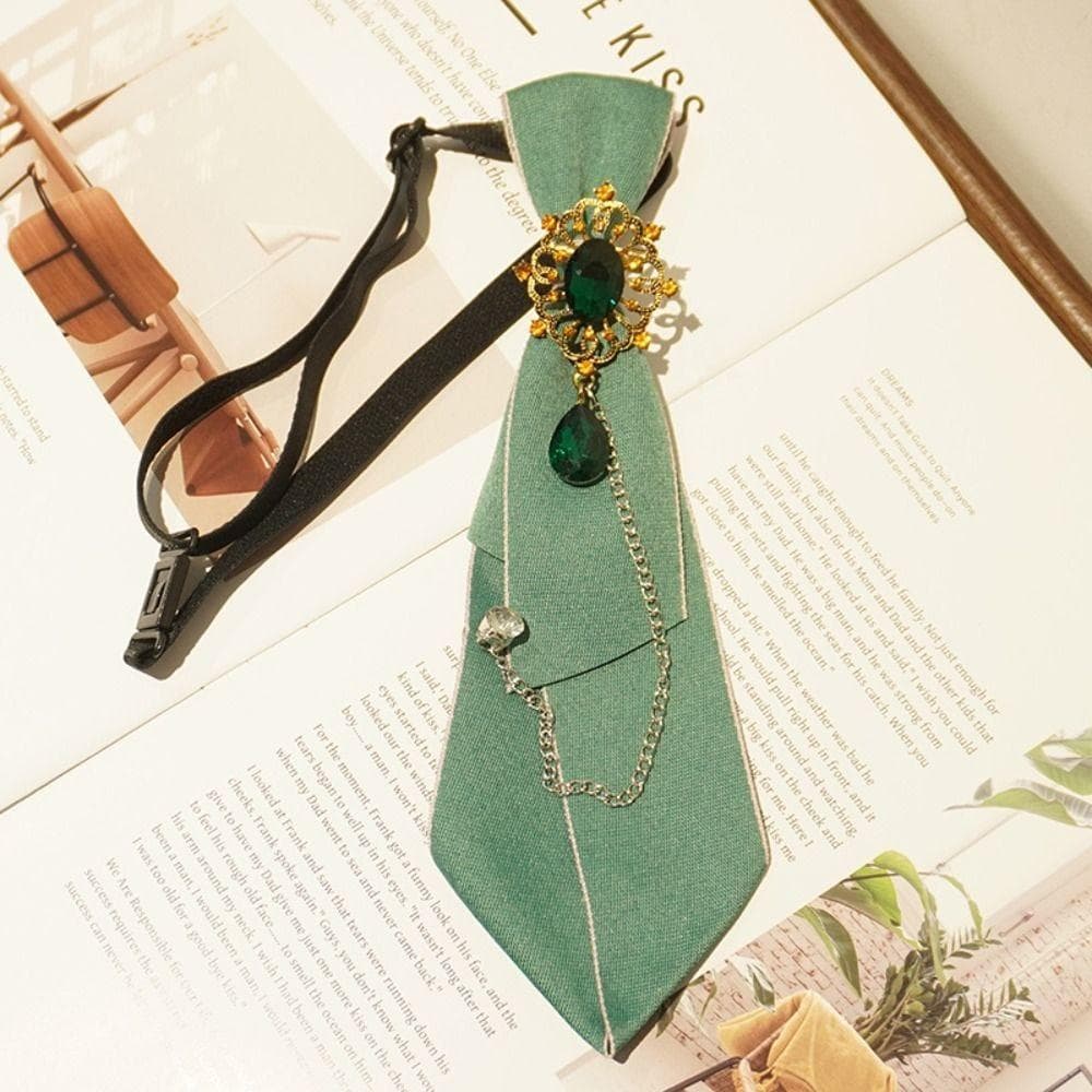Gravata Borboleta , De Strass De Liga Geométrica De Cristal Retrô Longa JK Com Colar E Camisa Feminina