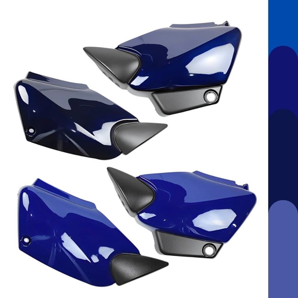 Carenagem Tampa Lateral Par Titan 125 Azul 2000 até 2004 Com Brilho Envernizado Encaixe Original