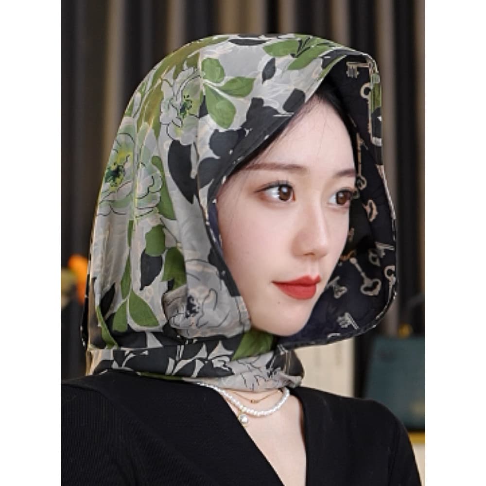 Moda protetor solar lenço chapéu High-End primavera verão viagem pára-sol novo estilo lenço de cetim chapéu tudo-em-um l