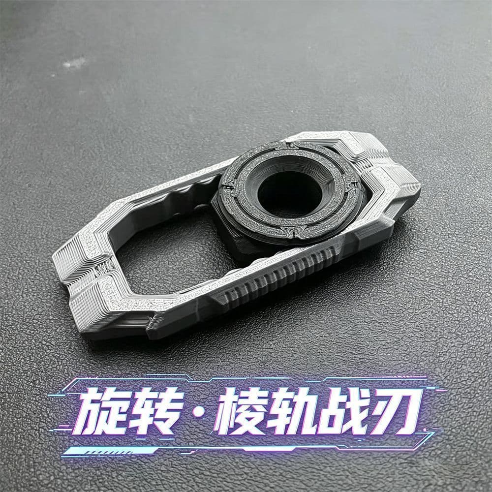 EDC Brinquedo Antiestresse Genuíno Impresso em 3D, Anel Giratório Criativo com Clique, Fidget Spinner Portátil