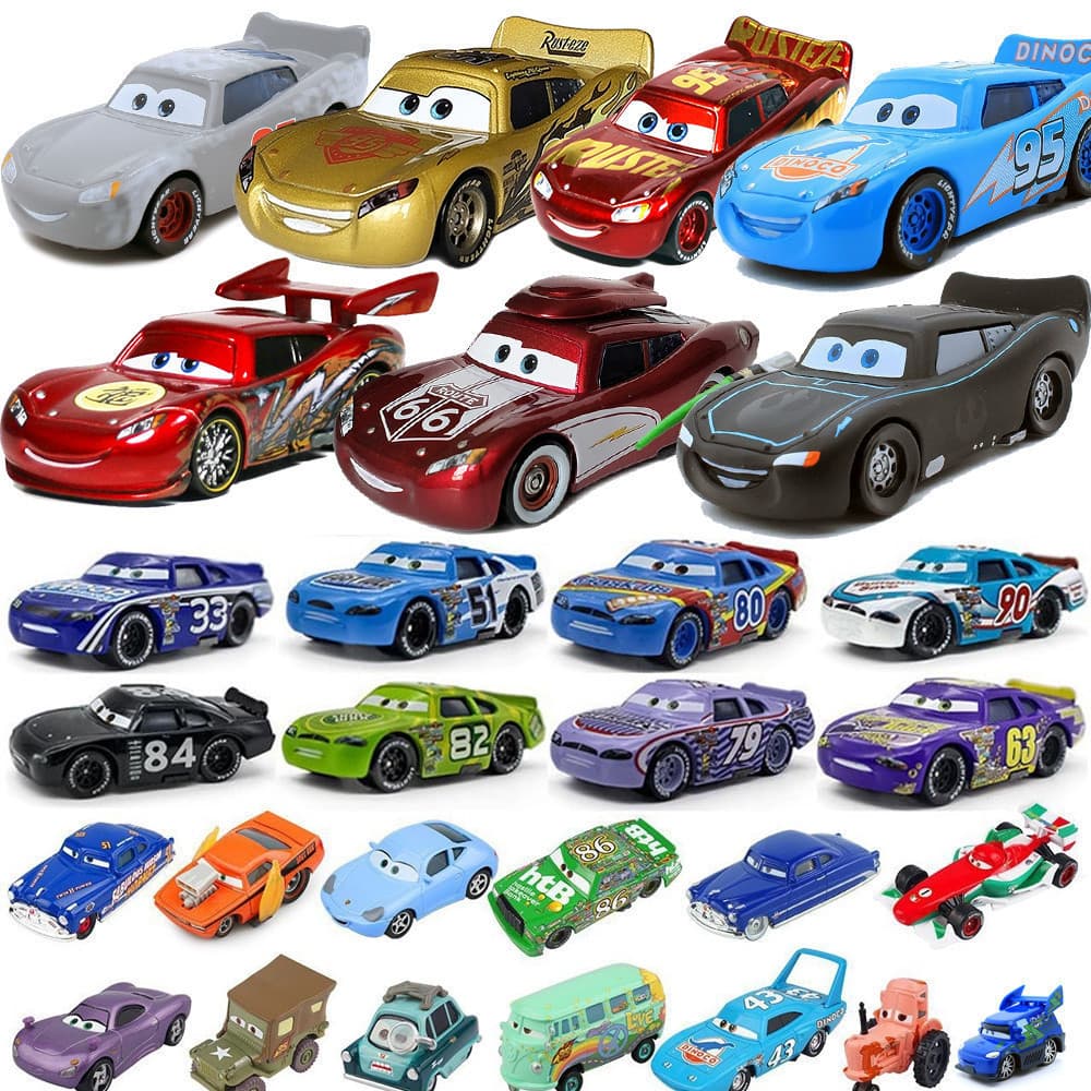 Brinquedos Disney Pixar Cars, Faísca McQueen, Mike Wreck-It, Jackson Storm, Sally, carro de brinquedo de liga metálica K