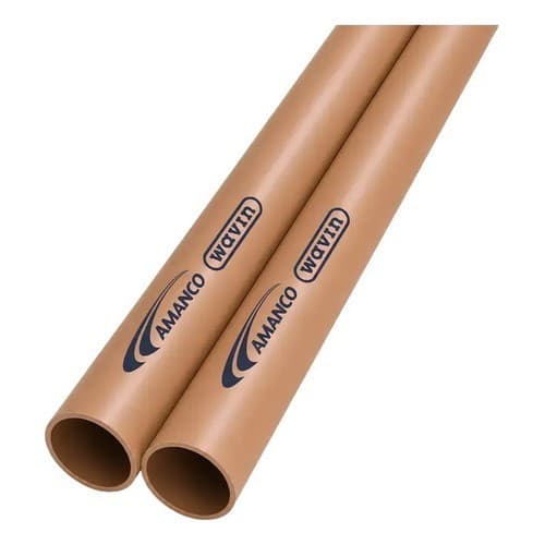 Kit 2 Tubo Cano Pvc Soldavel 40mm 1.1/4  - 1 Metro Amanco