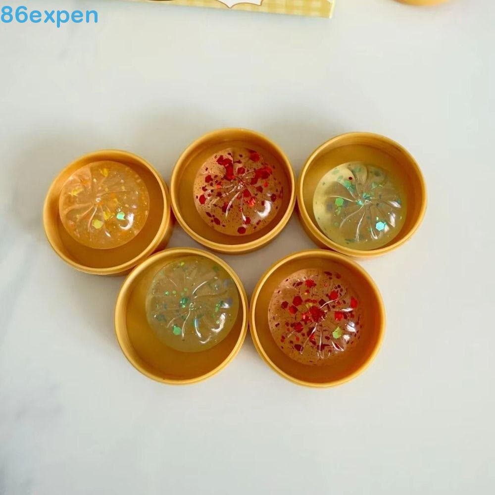 EXPEN1 Pão De Cristal Mole , Com Mini Bolinhos Em Formato De Comida A Vapor , Brinquedo Sensorial Macio E Fofo