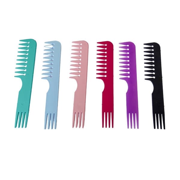 Kit 3 Escova Pente Jacaré Diversas Cores 2 Pontas