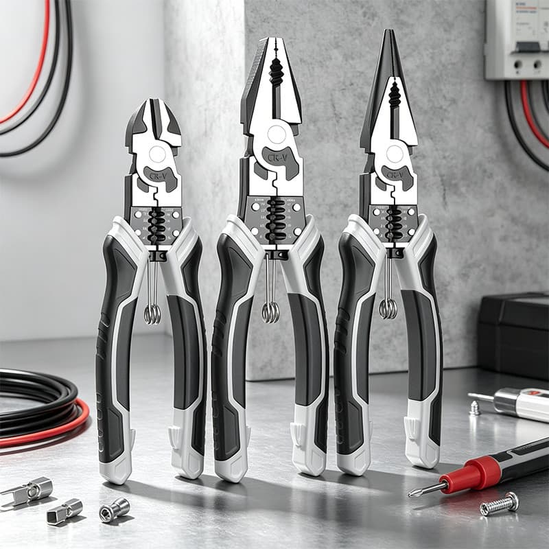 Kit De Alicates Multifuncionais Alicate Eletricista Crimpador Cortador Descascador De Fios Resistente