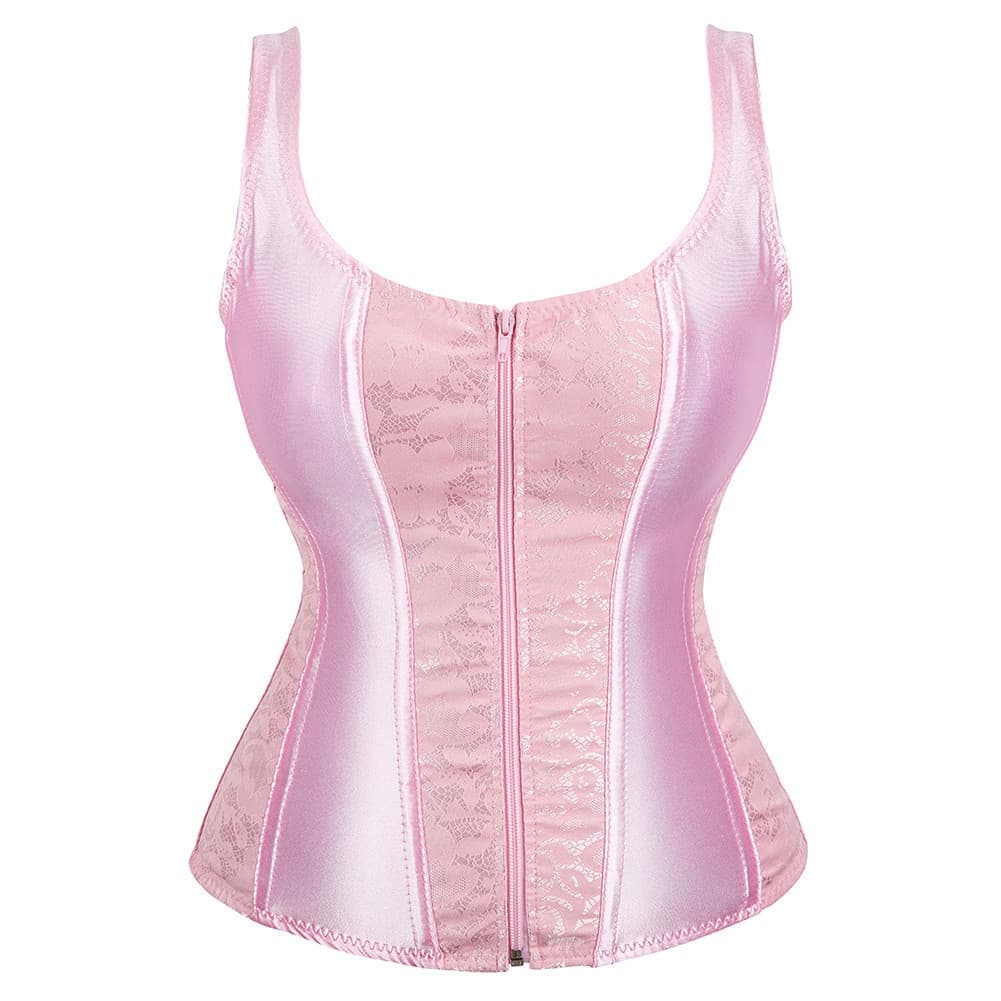 P0J7 Corset Floral com Alças, Top Corset para Mulheres, Cinta Modeladora Plus Size