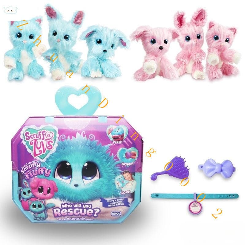 ISRW Scruff é um brinquedo de pelúcia surpresa da Luvs, um presente para as crianças desenvolverem a brincadeira no b