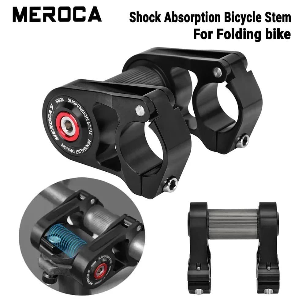 MEROCA Haste Dobrável Para Bicicleta , De Absorção De Choque , 45mm , Comprimento 25.4mm , Diâmetro De Instalação 412/SP
