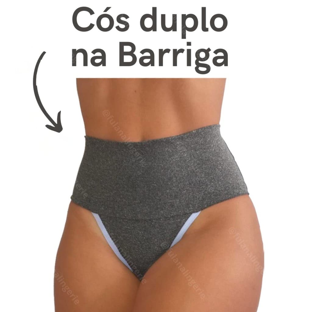Kit 7 Calcinhas Fitness Cós Alto e Duplo Calcinha Pós Parto Conforto - Paloma