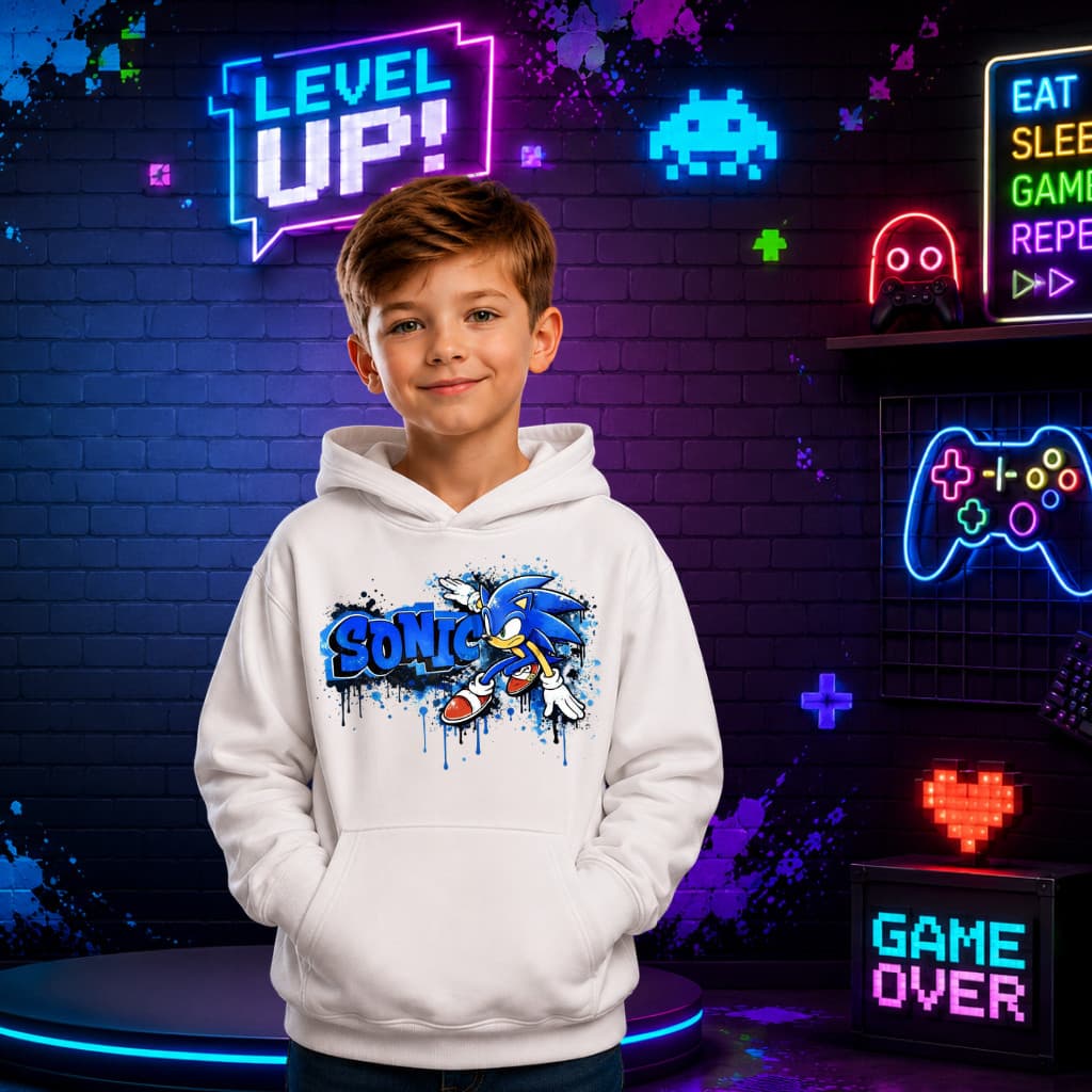Moletom Infantil Menino Sonic Rápido Game Jogo Envio Rápido
