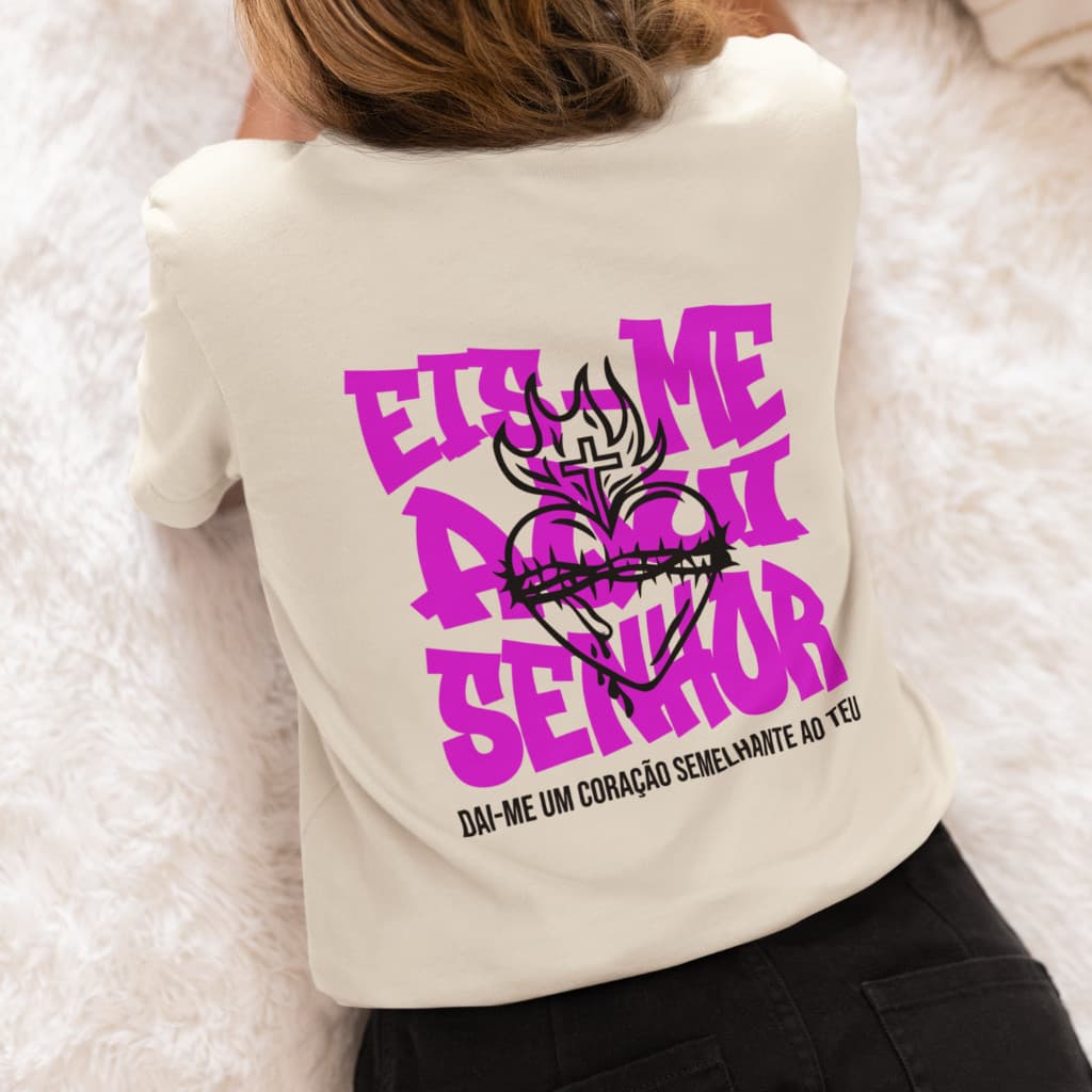 Camiseta Dai-Me Um Coração Semelhante ao Teu Unissex 100% Algodão Premium