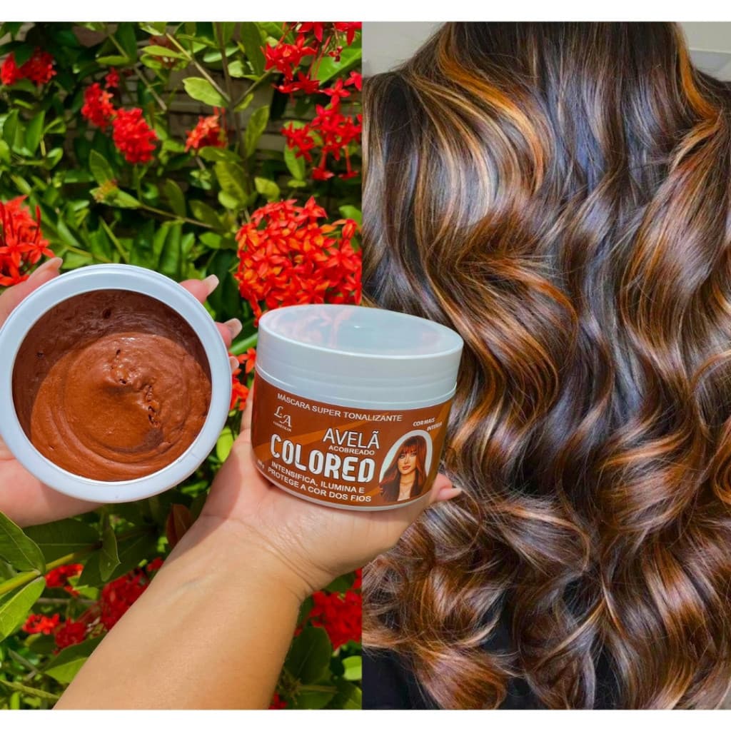 Tonalizante Avelã / Morena Acobreado / Chocolate - Máscara Tonalizante Sem Amônia - Resultado 100% Natural - 300g